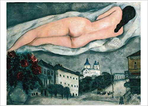 Kunstkarte Marc Chagall Akt über Witebsk
