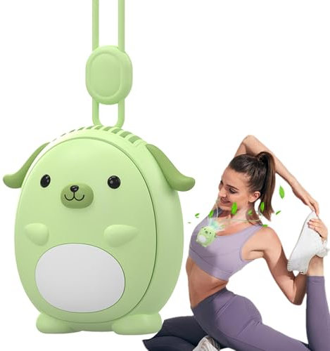Portable Neck Fan with Cord for Dogs, USB Charger, Outdoor Electric Fan for Work Area, Travel, Home, Car and School
