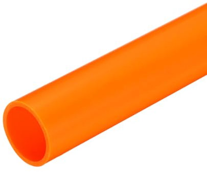 QUARKZMAN PVC Rohr, Durchmesser 27.2mm Länge 0.2m Rund Kunststoffrohr für Garten, Aquarium, Wasserleitung, Kabelkanal, lüftungsrohr (Orange Farbe)