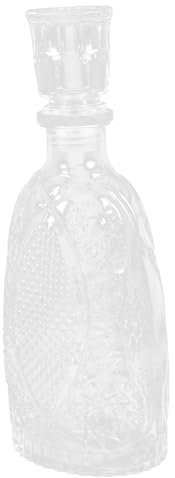 Amosfun Flat Fish Glass Whiskey Decanter Decorative Liquor Holder Wine Bottle for Hotel