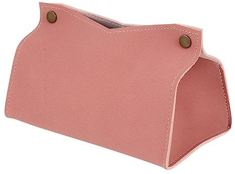 Beatifufu 1Stk Tissue-Box Papierhandtuchspender Papiertuchspender Behälter für Papierhandtücher Papierbehälter aufbwahrungs-Box vorratsboxen Serviettenhalter Serviettenetui Leder Rosa