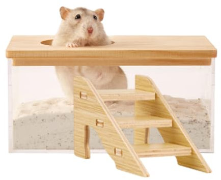 1 Pcs Hamster Sand Bath, Hamster Bath, Sand Bath For Syrian Hamster, Hamster Bath Container With Ladder, Pet Supplies, For Small Animal Toilet Bathtub Hamster Dig Box Shower And Digging Room Litter