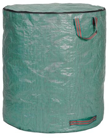 EUROtops XXL Abfallsack mit Deckel – 260L Laubsack/Gartensack, belastbar bis 50kg, mit Griffen und Reißverschluss, extrem reißfest/stabil, platzsparend verstaubar, für Grünschnitt/Blätter, grün