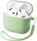 ORNARTO für AirPods 4 Hülle 2024, Schützende Flüssig Silikon Hülle für AirPods 4 2024 Hybrid Skin Front LED Sichtbar Silikon Hülle - Hellgrün