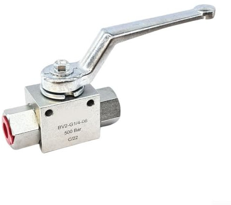 2-Wege-Hydraulik-Kugelhahn für BSP, Hochdruckbetrieb mit Nitrilacetal-Dichtung, Kohlenstoffstahlkonstruktion (G1/4)