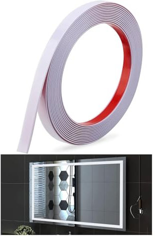 Tile Trim, Peel and Stick Wall Moulding Panels, Peel and Stick Moulding Trim, Beading for Mirror, Floor, Cabinet, Ceiling, Tile Edge (White 3.5mx1cm)