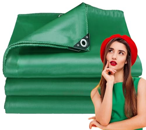 WLRHGl Lonas, 2 x 4 m PVC Lona Impermeable Exterior Lona Remolque Lona Piscina con Ojales, WLR010, Verde