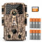 usogood Wildlife Camera,4k Trail Camera with Night Vision Waterproof Wildlife, 850nm IR Leds Night Vision Camera IP66 Waterproof Includes 8*AA Batteries and 32GB Memory Card