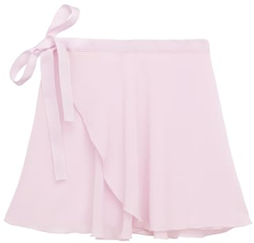 Century Star Ballet Skirts for Girls Women Dance Skirt Toddler Adult Wrap Chiffon Skirt Leotards Adjustable Ballerina Clothes Ballet Pink 6-9 Years