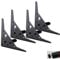 Set mit 4 robusten, modernen Diamant-Dreieck-Tischbeinen, für Schreibtisch, Stuhl, Sofa, Mattschwarz, 25 cm, Metall-Möbelbeine für Tisch, Schrank, Sofa