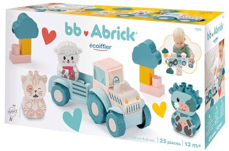 Ecoiffier Spielzeug Traktor des Bauernhofs – 7930 – Bauspiel für Kinder – ab 12 Monaten