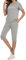 Aottori Jogginganzug Damen Set Rundhals Kurze Ärmel Trainingsanzug Zweiteiler Elegant Hausanzug Freizeitanzug Sportanzug 2 Teiler Sommer Outfits Grau XXL
