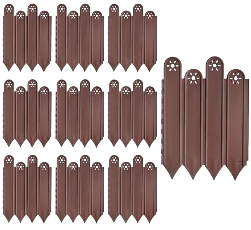 Celuicion Rasenkante, Landschaftsrand, Set mit 10 Randeinfassungen, Palisade, verschachtelte Gartengeräte, Gartengeräte für Beete