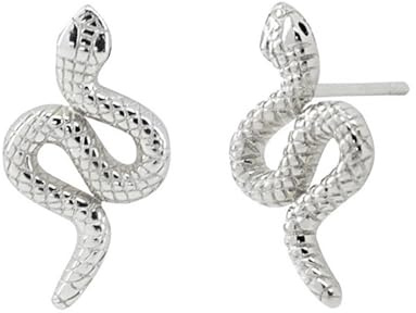 Boucles D'Oreilles pour Femmes, Clou Argent 925 Boucle D'Oreille Serpent pour Mariage Bijoux