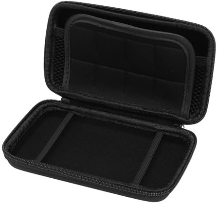Custodia da Viaggio con Shell Duro con 8 Slot di Gioco e Spazio per Accessori per 3ds Xl/2ds Xl/ds Lite/dsi Xl Console (nero) (BLACK)