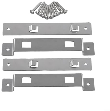 Edelstahl Vogelhaus Aufhänger Halterung für Holz für Nistkästen & Futterspender - Rostfreies, witterungsbeständiges Montageset mit Schrauben (2er-Pack, 6x1,5(2 Sets)
