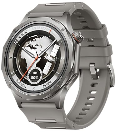 OPPO Orologio X3 Smart Watch con Wear OS, schermo AMOLED da 1,5, batteria fino a 16 giorni, ECG e salute in 60 secondi, doppio GPS, impermeabile IP69/5 ATM, titanio e vetro zaffiro, Misty