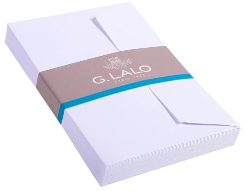 Clairefontaine Lalo Clairefontaine Lalo 52700L Umschläge Vélin de France (selbstklebend, C6, 11,4 x 16,2 cm, 25 Umschläge,) weiß