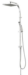 Schulte DuschMaster Rain D9636 Aufputz Brauseset mit Teleskopstange + Kopfbrause zur Nachrüstung