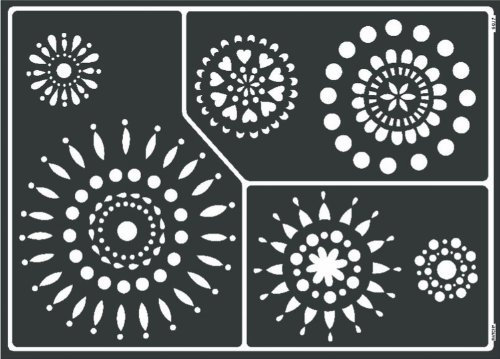 Kreul 74804 - Window Style Schablone Modern Style, flexibel, selbstklebend und wiederverwendbar, für individuelle Gestaltungen