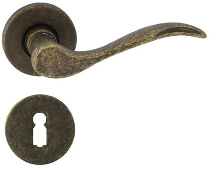 Domino - Set maniglia per porta VENUS-R M75, bronzo anticato BB / serratura