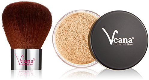 Veana Mineral Foundation Ivory 9 g plus Kabuki, 1er Pack (1 x 9 g)