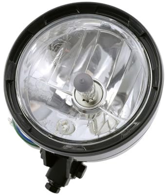 Scheinwerfer Motorrad ABS Schwarz, rund, universal, HS1, Befestigung unten