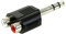 Plugger Adaptateur RCA femelle/Jack mâle stéréo Noir PLUADAPRFSJMSEAS