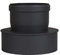 Pelletrohr Ofenrohr Pellet Rauchrohr Kaminrohr Erweiterung Ø 100mm auf 130 mm Ø 100mm auf 150 mm grau schwarz (100mm auf 150 mm, schwarz)