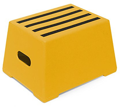 1 Tread Heavy Duty Yellow Plastic Moulded Safety Block Step