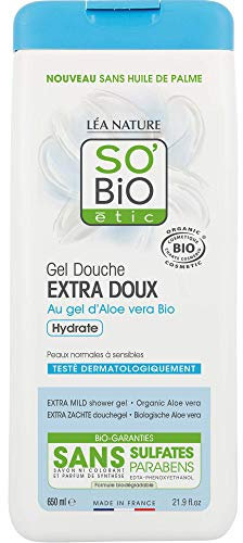 SO'BiO Étic Gel Douche Extra-Doux à l'Aloe Vera, 650ml