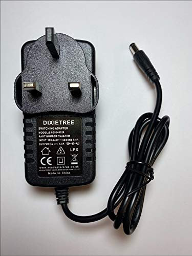 ACAdaptorsRUS 5V 4A 4000mA AC-DC Switching Power Adapter Plug 5.5mmx2.1mm/2.5mm 2.1/2.5 - Black - Minimalist Style - Charging Adapter - Compatible with Smartphones - DC Output - UK 3-Pin Plug