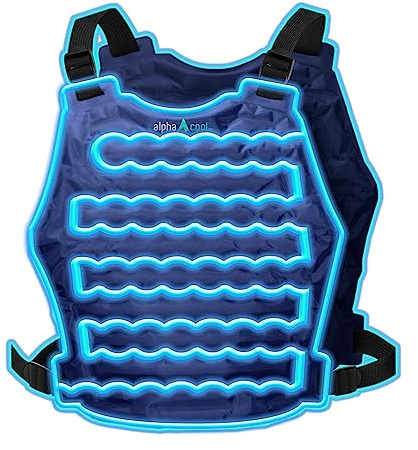 Alphacool Polar Cooling Vest for Men Women - Cooling Ice Vest Flexible Adjustable Reusable for Hot Weather Outdoor Working Navy One Size