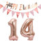 Luftballons 14.geburtstag deko rosegold+Happy Birthday Girlande +Wimpelkette 40Zahlen Ballon 14 Luftballons 14 Jahre Geburtstag Dekoration Mädchen Geburtstagdeko14 Geburtstag deko rosegold set(14)