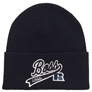 BOSS Herren Floley_ra Beanie Mütze, Navy410, Einheitsgröße EU