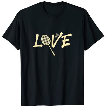 Badminton Love Federball Badmintonspieler T-Shirt
