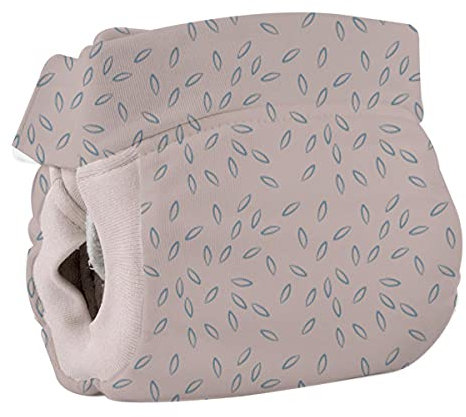 Popolini EasyFree All-in-3 Stoffwindel / Abhaltewindel für Windelfrei und Stoffwickler (Beige Leaves, L (9-15kg))