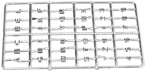 Doll House Letters Numbers, 1/12 Miniature Front Door Furniture Numbers Door Accessory(Silver)