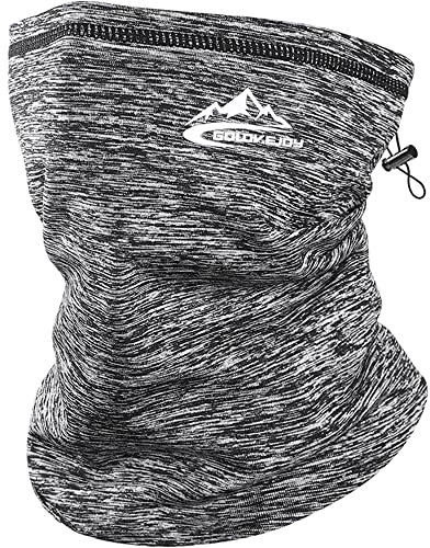 Unisex Schlauchschal Winter Multifunktionstuch Halstuch Mundschutz Elastisch Windabweisend Halswärmer Warm Fleece Gefüttert Nackenwärmer Einstellbar für Outdoor Radsport Ski Motorrad Laufen(grau)