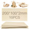 OWLKELA Lindenholz, 10 Stücke 200 * 100 * 2mm, Bastelholzplatten - Holzausschnitte zum Basteln, ideal für Laserprojekte, DIY Modell, Kunst und Handwerk, Gemälde