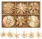 Yusat Strohsterne, Weihnachtsbaumschmuck, 6 Stile, 6 cm, Strohstern, Weihnachtsbaum, hängende Dekoration, handgewebtes Stroh, Handwerk