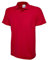 Mens & Womens Classic Polo Shirt Short Sleeve Plain Tee Top Casual Work Sports (XL, Red)
