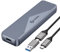 PHIXERO NVME Enclosure, Aluminum M.2 NVMe SSD Enclosure, Triple Heat Dissipation, USB 3.1 Gen 2 (10Gbps) with 2 In 1 USB C Cable for M Key/B+M Key NVME SSD, Size 2280/2260/2242/2230 (Gray)