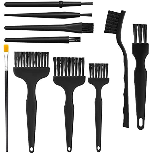 VIVIIHOO 10 brosses antistatiques, brosses pour Clavier, brosses de Nettoyage pour Circuits imprimés, brosses Multi-usages, Ensemble de brosses pour Clavier en Nylon