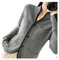 VATIVA Suéter 100 % de cachemira para mujer, cárdigan de cuello alto para otoño/invierno, chaqueta de punto casual (color: gris, talla: M)