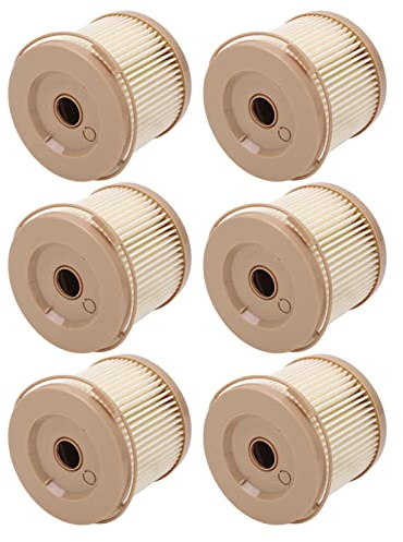 Filtro Separador de Agua y Aceite, 6 Piezas Filtro de Combustible Separador de Agua Kit de Filtro de Agua y Aceite Reemplazo para RACOR 2010PM‑OR 500FG Filtro de Combustible