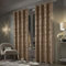 always4u 100% Blickdichte Gardinen, Samtvorhang mit Golddruck für Wohnzimmer Schlafzimmer Balkon,Wärmeisolierende Verdunklungsvorhänge mit Ösen, Glänzend Elegant, Mokkabraun 2er Set 132x213cm