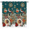 YUANZU Vögel Blumen Vorhänge Paisley Floral Vintage Wild Gras Ösen Gardinen mit Blickdichte Thermo Vorhang Kälteschutz Blackout Curtain Mädchenzimmer Verdunkelung Fenster, 2 Stück, H 160 x B 106 cm