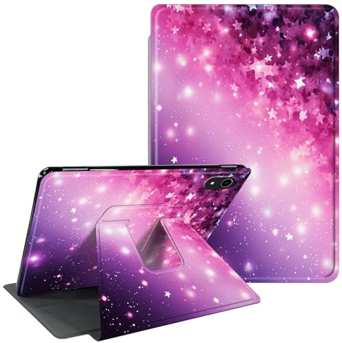 CGFGHHUY for iPad mini 6 Case for Mini 6th Generation Case 360 Degree Rotating Stand Protective Smart Cover with Auto Wake Sleep Cover for iPad mini 6th Gen 8.3 inch - Pink Stars and Glitter