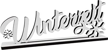 Melis Deko-Schriftzug Winterzeit – Weihnachten Weihnachts-deko aus Holz in weiß – 30cm